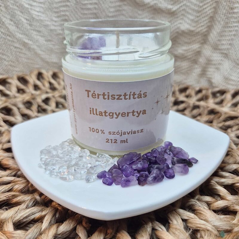 Tértisztítás ásványokkal díszített illatgyertya